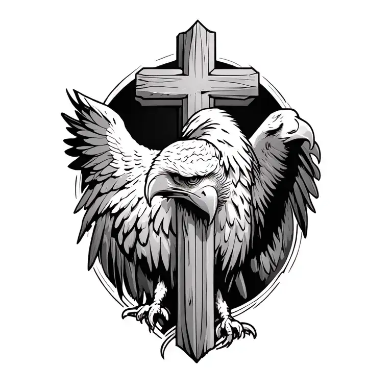 Eagle Carrying Cross