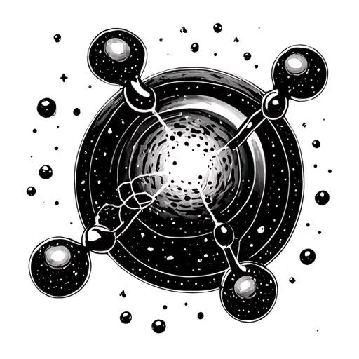 Caffeine Molecule As A Star Constellation