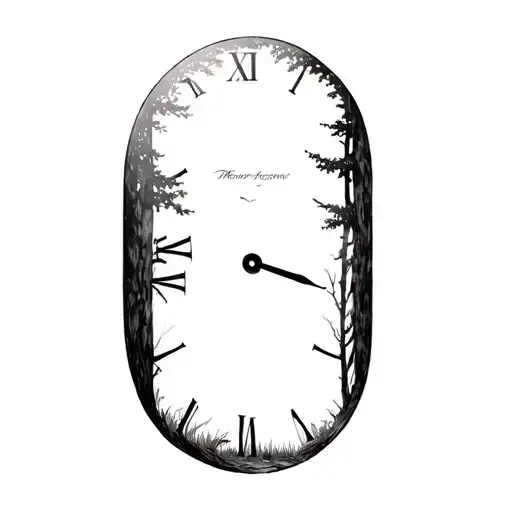 4 Clocks In Forest Scene