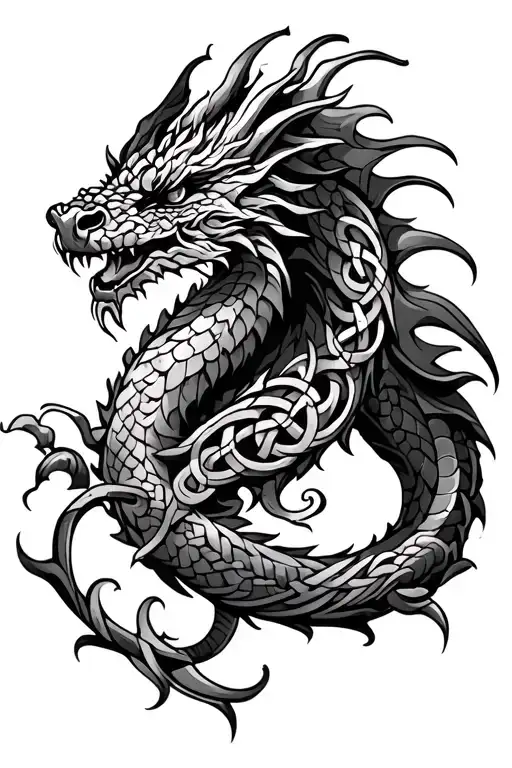 Celtic Dragon Full Sleeve