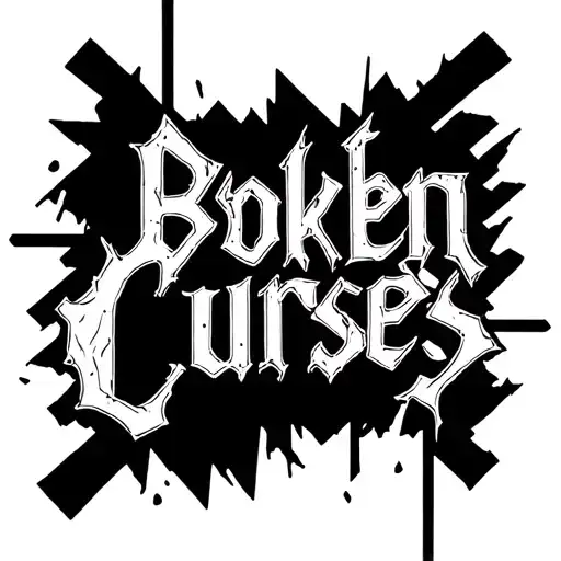 Broken Curses Pieces Falling Side By Side Font