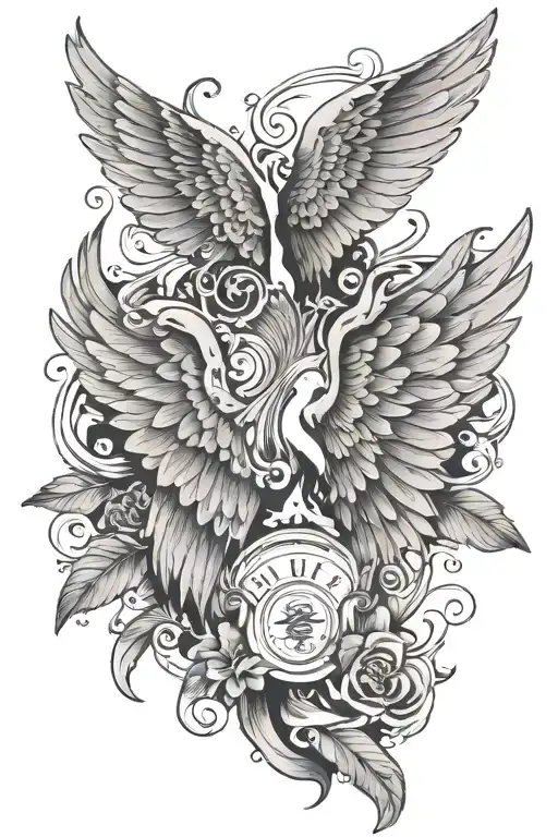 Wings With Date Down The Middle