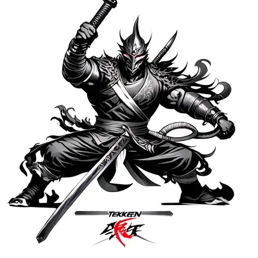 Tekken Yoshimitsu Holding Katana