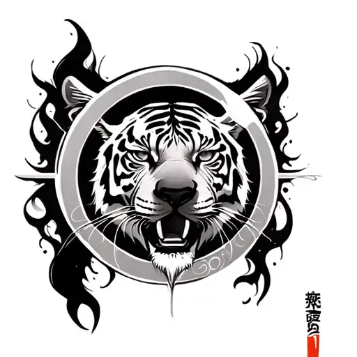 Enso Circle With Tiger Forearm