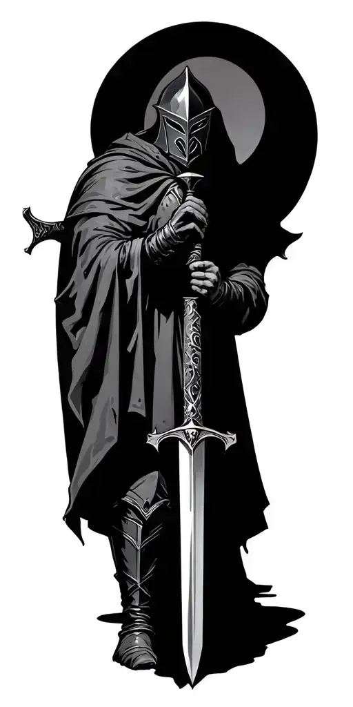 Knight Holding A Sword