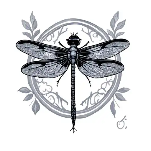 Virgo Sign With Dragonfly