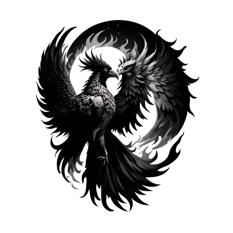 A Phoenix Rising From Flames