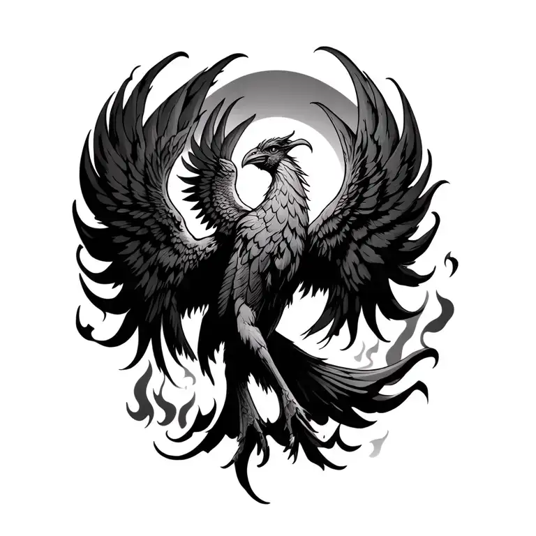 A Phoenix Rising From Flames