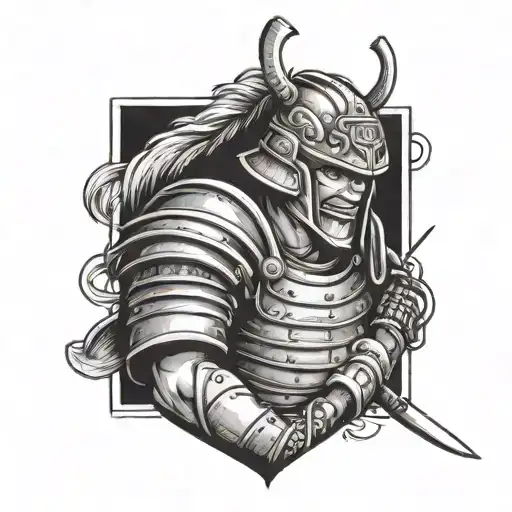 An Afl Player In Full Gear With Samurai Armor Accents