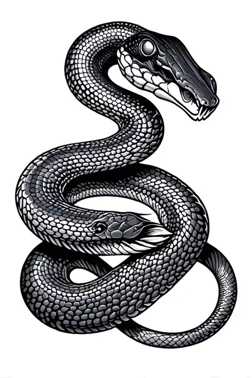 Blackwork Snake