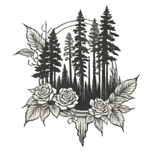 Redwood Trees And Roses And Disney