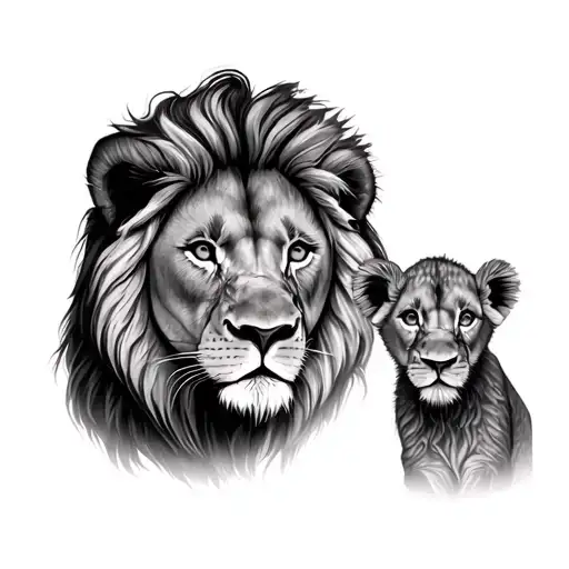 Lion And Cub