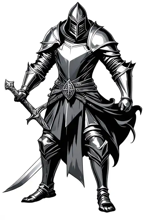 Knight Holding Sword