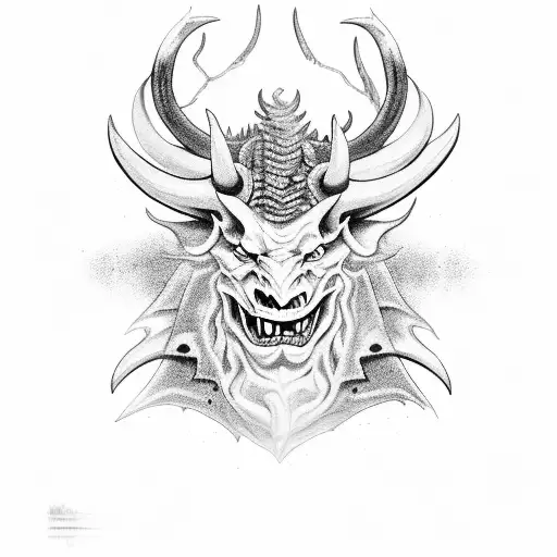 Horned Demon In Black Forest