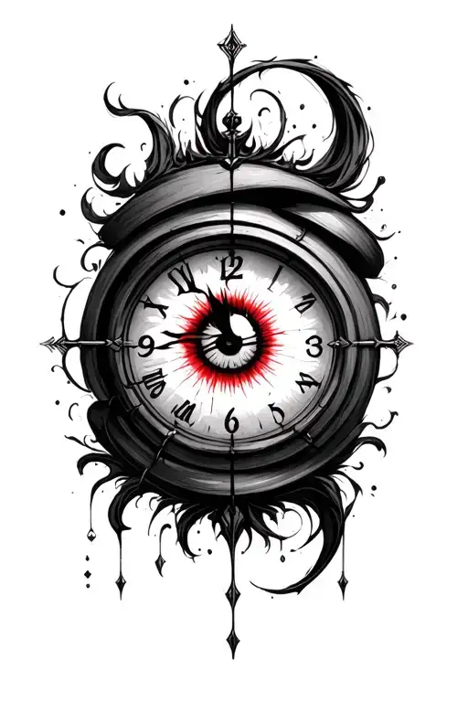 Sharingan Eye In A Clock