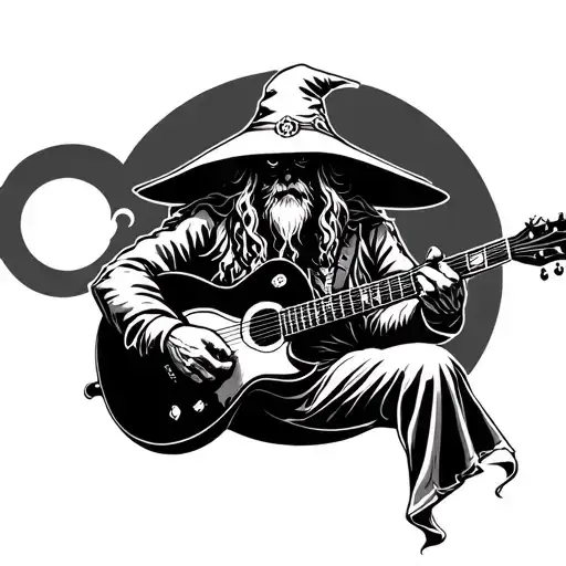 Wizard Playing Guitar