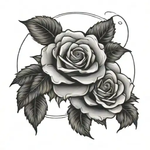 Rose And Gemini Symbol