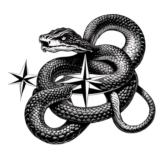 Snake And Compass