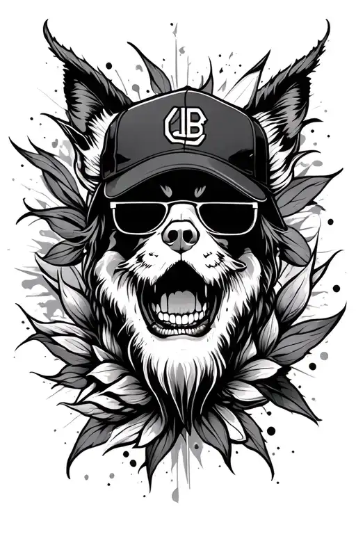 I Need A Png Image Of A Black And White Hip Hop Tattoo Concept