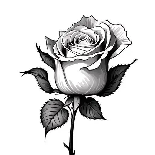 Black And White Rose