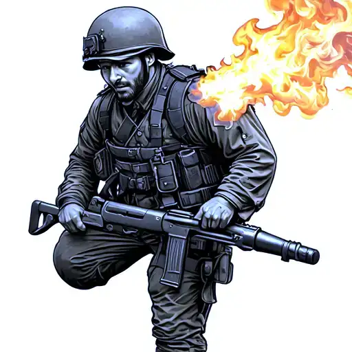 German Soldier World War 2 Flamethrower
