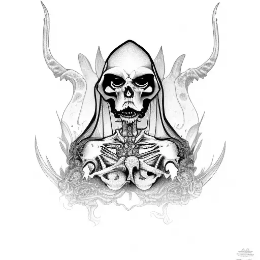Grim Reaper Mictececihuatl Woman Pretty Alchemy Symbol Sexy Lady Of The Night Watcher Of Bones