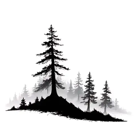 Fade Dense Forest Landscape