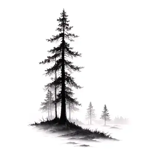 Fade Dense Forest Landscape