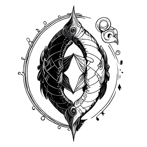 Virgo And Pisces Symbols Together Representing