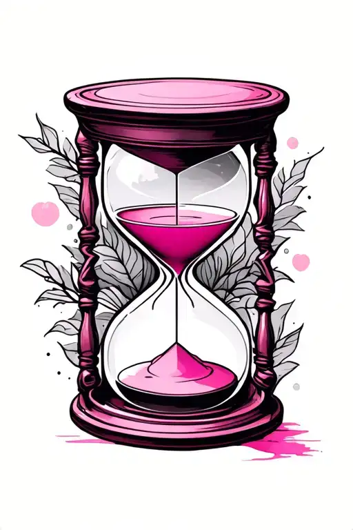 Pink And Minimalist Hourglass