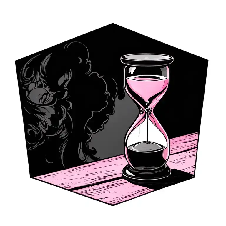 Pink That Fades In A Hourglass