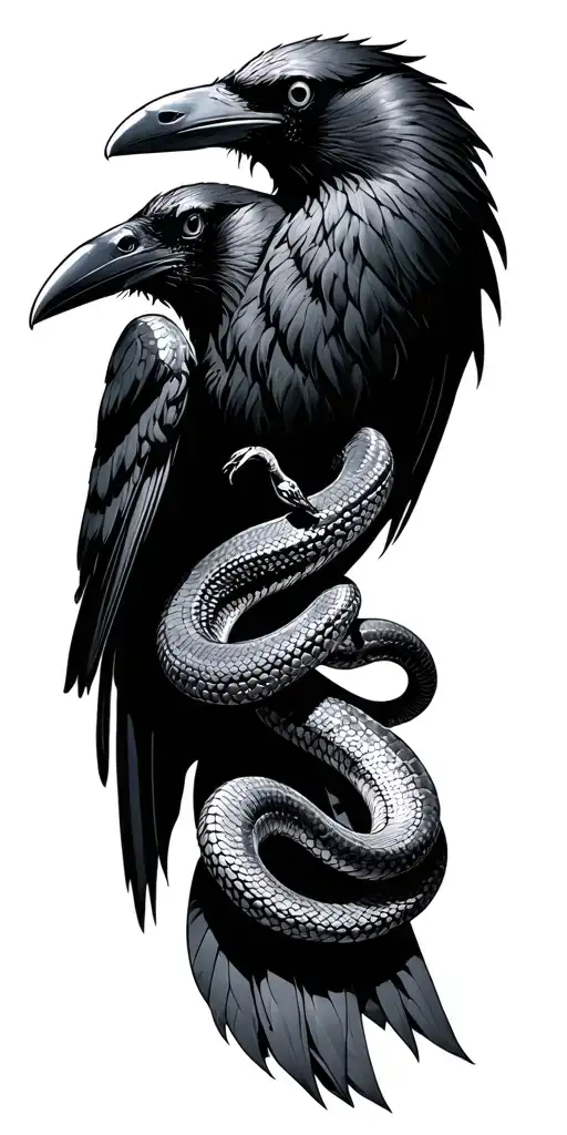 Raven And Snake