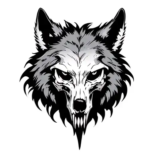 Wolf Skull Face On