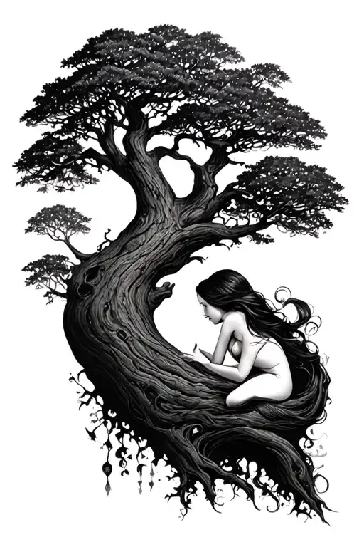 A Tree Whose Trunk Is The Body Of A Woman