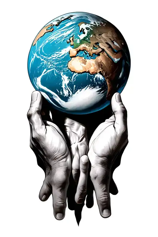 Atlas Full Body Holding The World