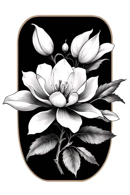 Cross With Magnolia Flower