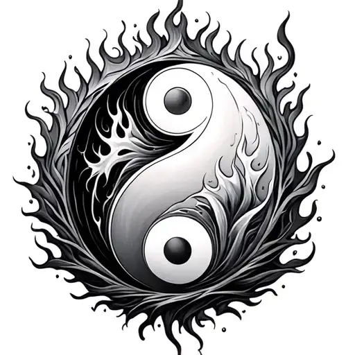 Fire As Dark Energy And Water As Light Energy Inspired Yin-yang