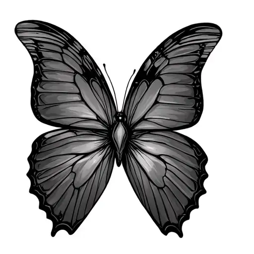 Mens Butterfly With Line Through The Centre