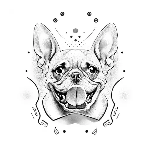 Dog Tongue With Eyes And Floppy Ears