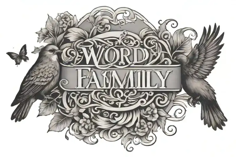 The Word Family With Birds And Butter Fly Away Bottom