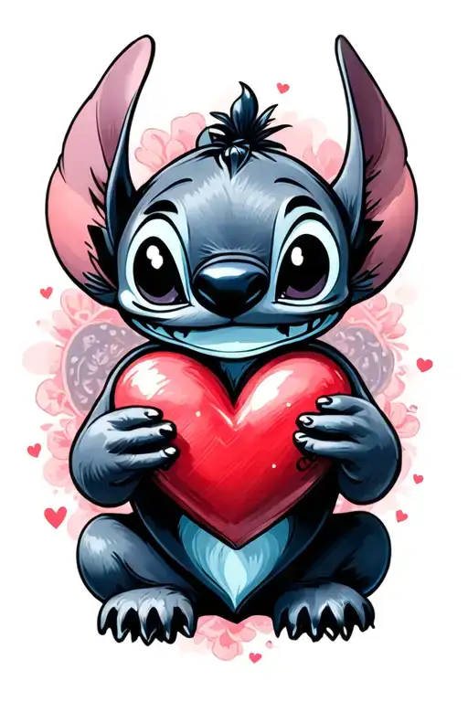 Stitch Holding Heart