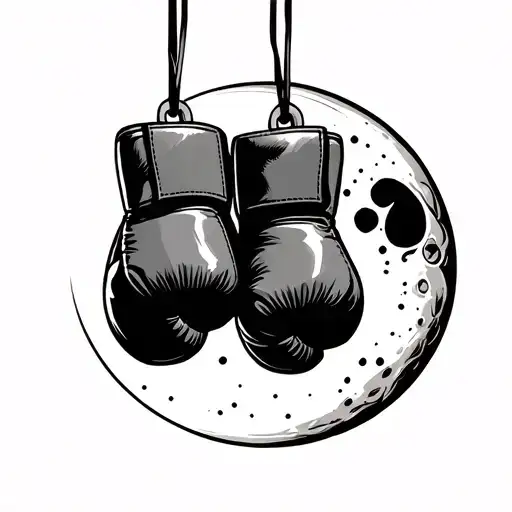 Small Boxing Gloves Hanging Moon