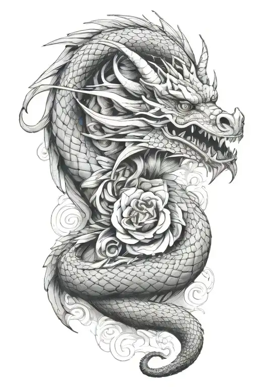 Dragon Wrapped Around Words Her Soul Is Fierce Her Heart Is Brave Her Mind Is Strong