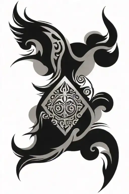 Tribal With Two Birth Dates Inside