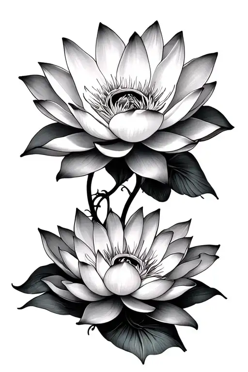 Poddle And Lotus Flower