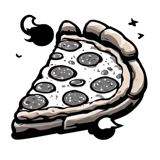 Cartoon Pizza With Turbo