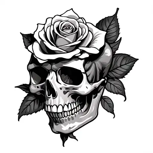 Rose And Skull