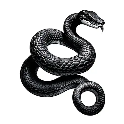 Snake In Cybersigilism Design Inspired