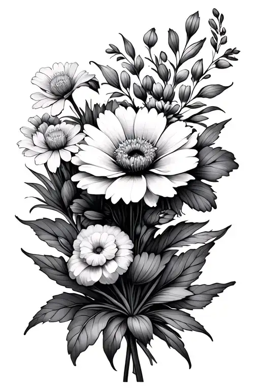 Borth Flower Boquet For May June September Birth Flower