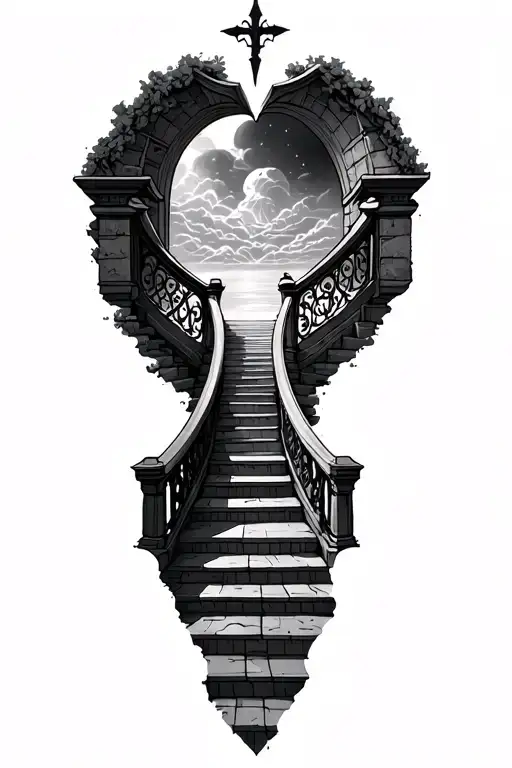 Stairway To Heaven Gates With Stairs